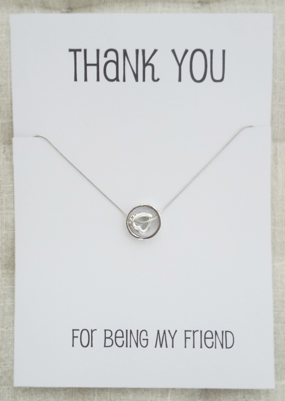 Thank You For Being My Friend T Card Heart And Ring